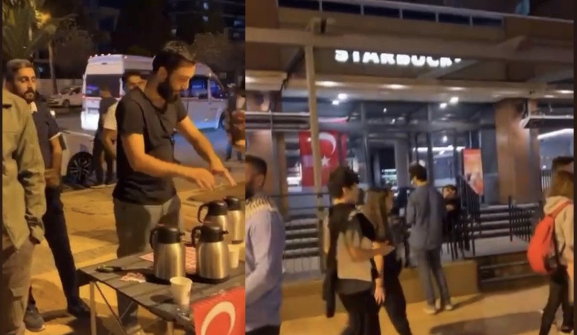 Türkiye’nin en ilginç Starbucks protestosu Adana’dan geldi