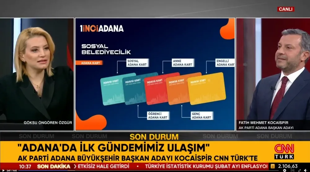 Büyükşehir adayı Kocaispir projelerini CNN Türk’te anlattı