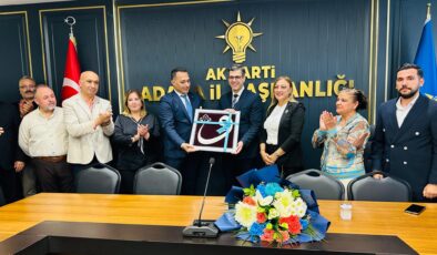 AK Parti Sarıçam Teşkilatı’ndan İl Başkanı Mustafa Özkan’a Hayırlı Olsun Ziyareti
