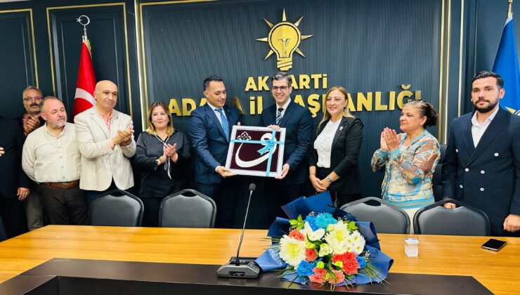 AK Parti Sarıçam Teşkilatı’ndan İl Başkanı Mustafa Özkan’a Hayırlı Olsun Ziyareti