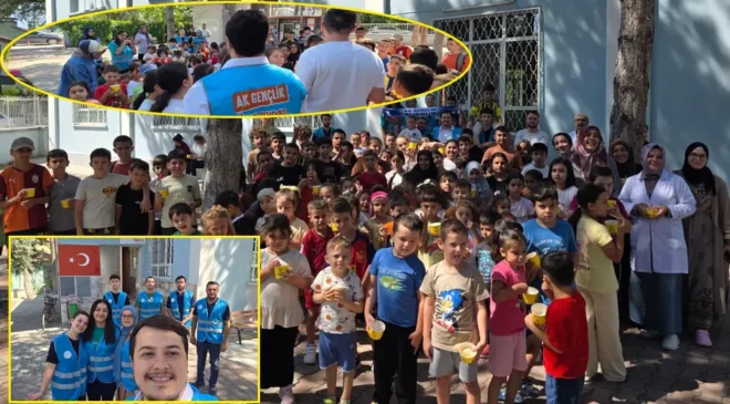 AK Parti Burdur il gençlik kollarından Kur'an Kursu öğrencilerine serinleten sürpriz