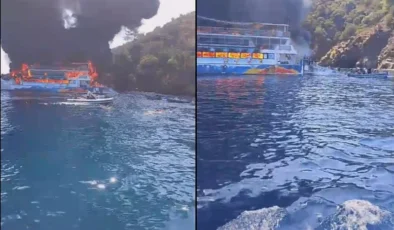 Fethiye’de gezi teknesinde yangın dehşeti