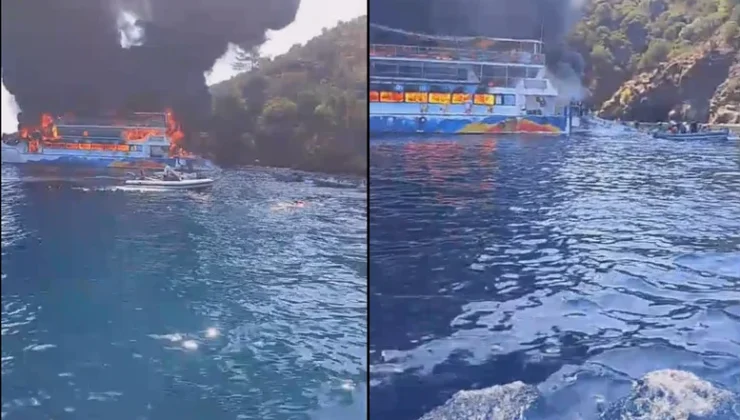 Fethiye’de gezi teknesinde yangın dehşeti