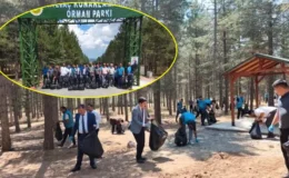 Isparta'da hükümlülerden çevre temizliği
