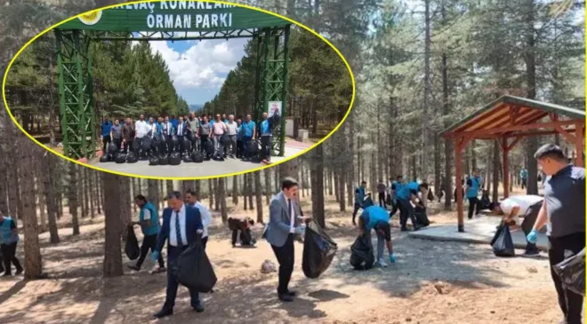 Isparta'da hükümlülerden çevre temizliği